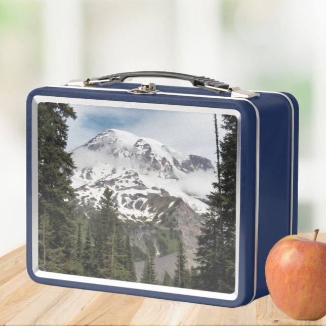 Majestic Mount Rainier Landschaft Metall Brotdose (In Situ Apple)