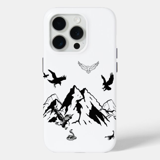  Majestic Mountain Eagle – iPhone 15 Pro Max Case (Rückseite)