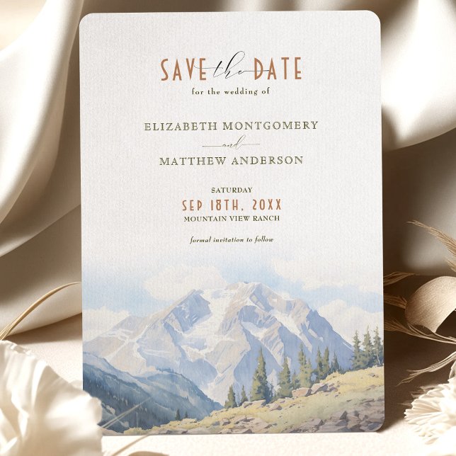 Majestic Mountain Range Save the Date Einladung (Von Creator hochgeladen)