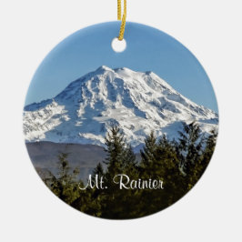Majestic Mt Rainier Keramik Ornament