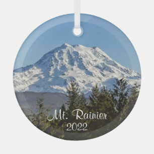 Majestic Mt Rainier, WA Ornament Aus Glas