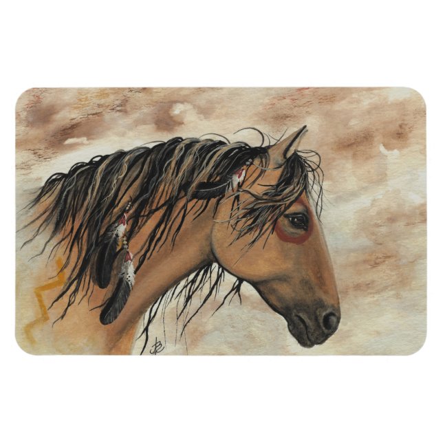 Majestic Mustang Horse von BiHrLe Magnet (Horizontal)