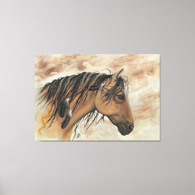 Majestic Mustangs von BiHrLe Canvas Print Leinwanddruck (Vorderseite)
