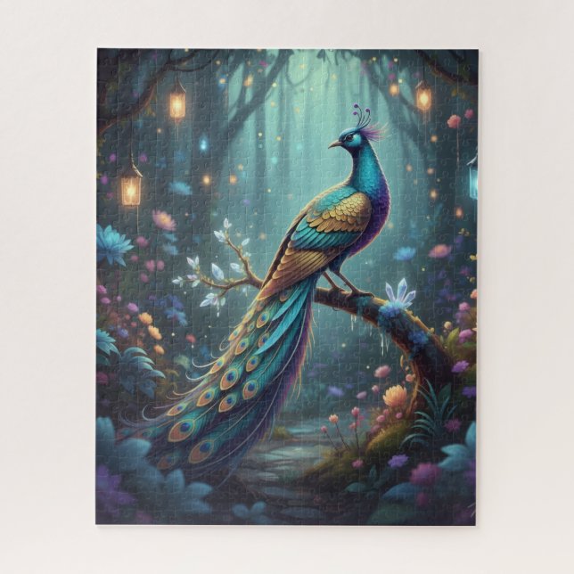 Majestic Mystical Bird in the Enchanted ForePuzzle Puzzle (Vertikal)