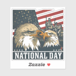 Majestic National Day Eagle Flag Patriot Decal Aufkleber