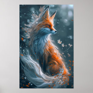 Majestic Nine-Tails-Fox-Poster Poster