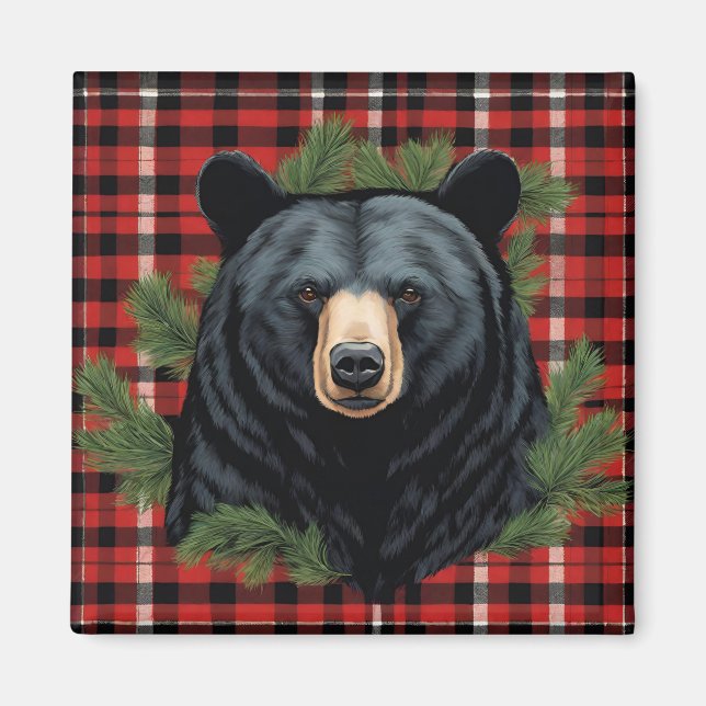 Majestic Northern Black Bear Magnet (Vorne)