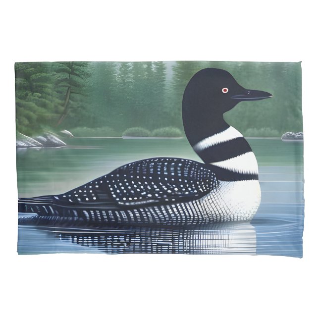 Majestic Northern Wilderness Loon Kissenbezug (Vorderseite)