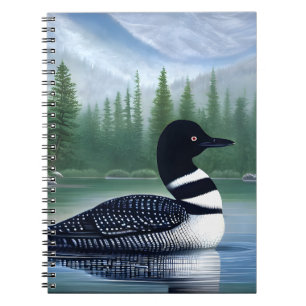 Majestic Northern Wilderness Loon Notizblock