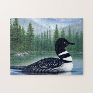 Majestic Northern Wilderness Loon Puzzle