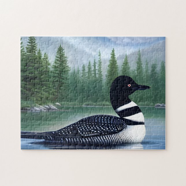 Majestic Northern Wilderness Loon Puzzle (Horizontal)
