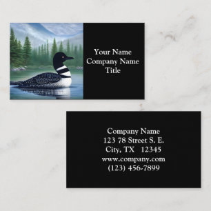 Majestic Northern Wilderness Loon Visitenkarte