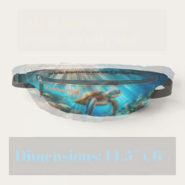 Majestic Ocean Sea Turtle in der Nähe des farbenfr Bauchtasche