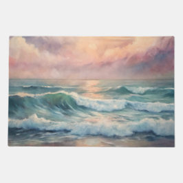 Majestic Ocean Sunset Waves Wasserfarbenküste Fußmatte