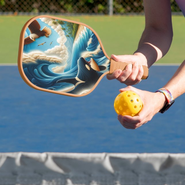 Majestic Orca und Eagle Dance Pickleball Schläger (InSitu)