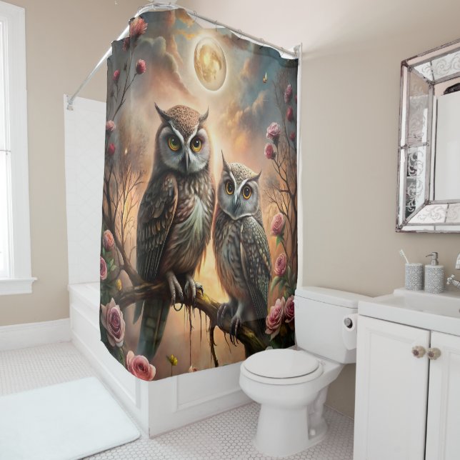 Majestic Owl Design Duschvorhang (Beispiel)