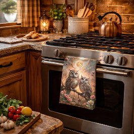Majestic Owl Design Geschirrtuch