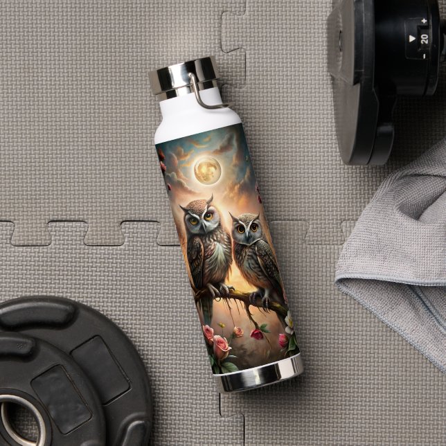 Majestic Owl Design Trinkflasche (Fitnessstudio (gedreht))