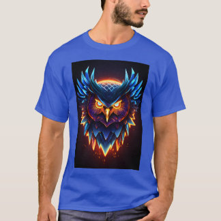 Majestic Owl Head Print T - Shirt .-Nature Inspiri