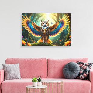 Majestic Owl Phoenix Hybrid Leinwanddruck
