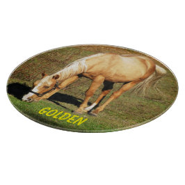 Majestic Palomino Horse - Fine Art Fotografy Schneidebrett