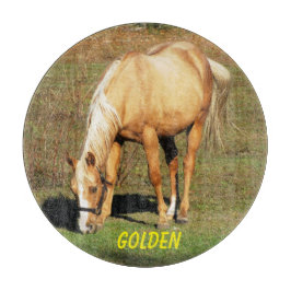 Majestic Palomino Horse - Fine Art Fotografy Schneidebrett