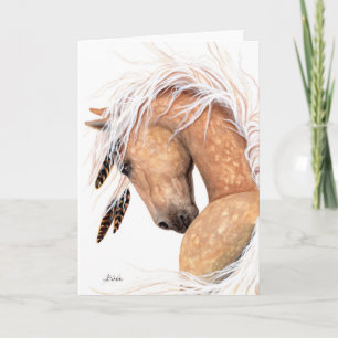 Majestic Palomino Pferd von BiHrLe Card Karte