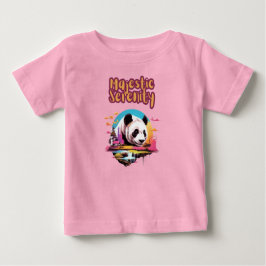 Majestic Panda: Panda in einem üppigen Habitat Baby T-shirt
