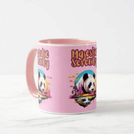 Majestic Panda Portrait: Die Palette der Natur in Tasse