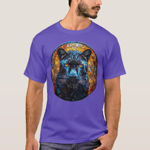 Majestic Panther gestanzte Glaskunstwerke T-Shirt