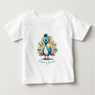 Majestic Peacock mit farbenprächtigem Schwanz Baby T-shirt
