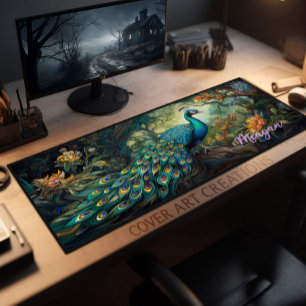 Majestic Peacock Personalisiert Desk Mat Schreibtischunterlage