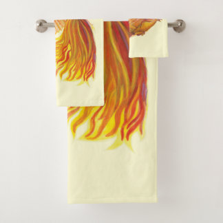 Majestic Phoenix Bird Badhandtuch Set