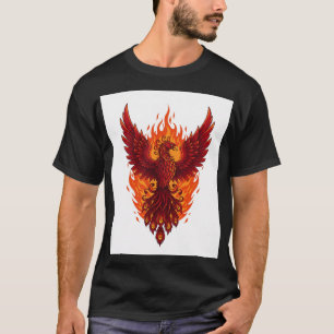 Majestic Phoenix Flammendesign Bold Vector Art T-Shirt
