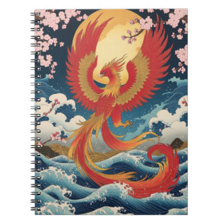 Majestic Phoenix Notebook - Japanese Fantasy Art Notizblock