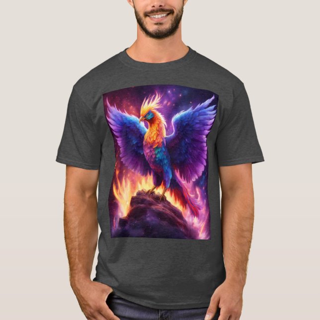 "Majestic Phoenix Wiederauferstehung: Lebhafter fa T-Shirt (Vorderseite)