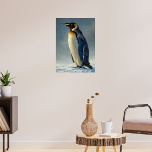 Majestic Pinguin im arktischen Schnee Poster