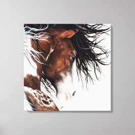 Majestic Pinto Horse Painting by BiHrLe Leinwand A
