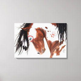 Majestic Pinto Horse von BiHrLe Art Canvas Print Leinwanddruck