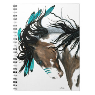 Majestic Pinto Pferd von Bihrle Notizblock