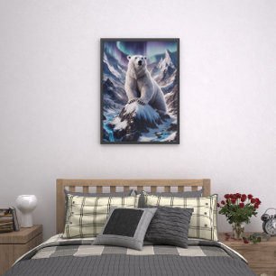 Majestic Polar Bear auf dem Gipfel Poster