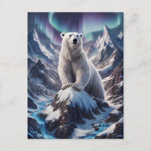 Majestic Polar Bear auf dem Gipfel Postkarte
