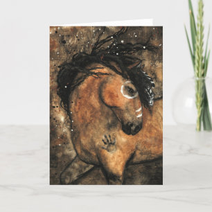 Majestic Pony Primitive Ancestors Feiertagskarte