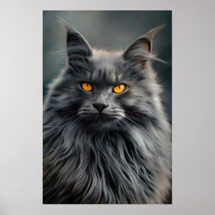 Majestic Portrait Design für lange Haare Poster