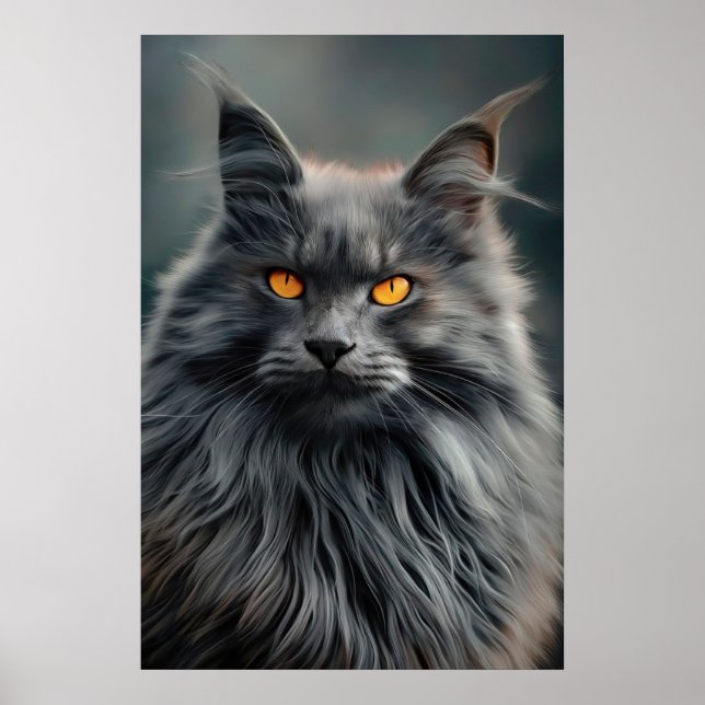 Majestic Portrait Design für lange Haare Poster (Vorne)