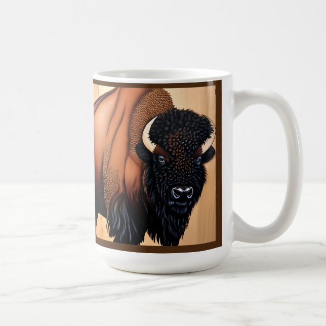 Majestic Prairie Bison - Wild und kostenlos Kaffeetasse (Rechts)