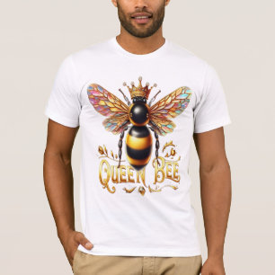 Majestic Queen Bee Illustration mit einer Krone T-Shirt