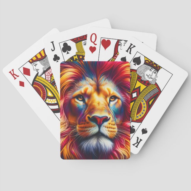 Majestic Rainbow Lion Spielkarten (Rückseite)