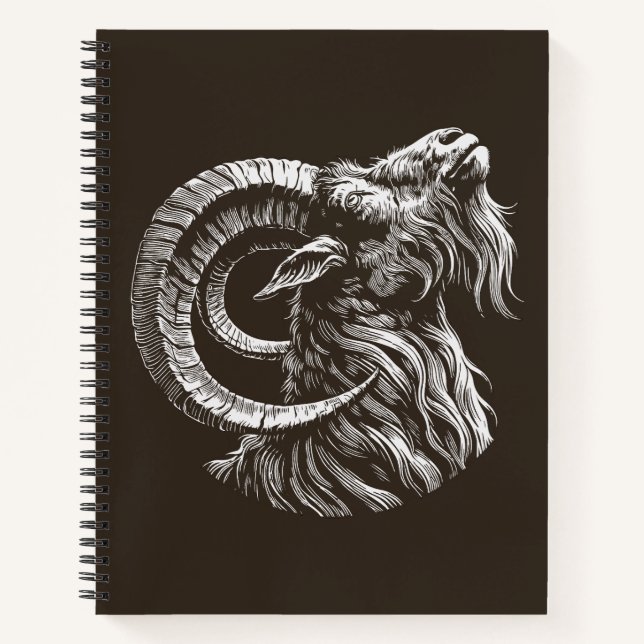 Majestic Ram - Fierce und Noble Notizbuch (Vorderseite)