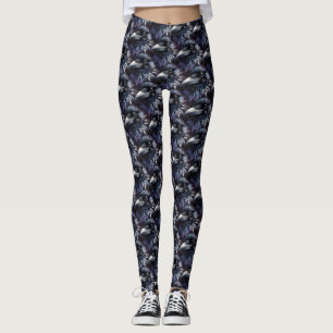 Majestic Raven Portrait - Rabe, Vogel, wild lebend Leggings